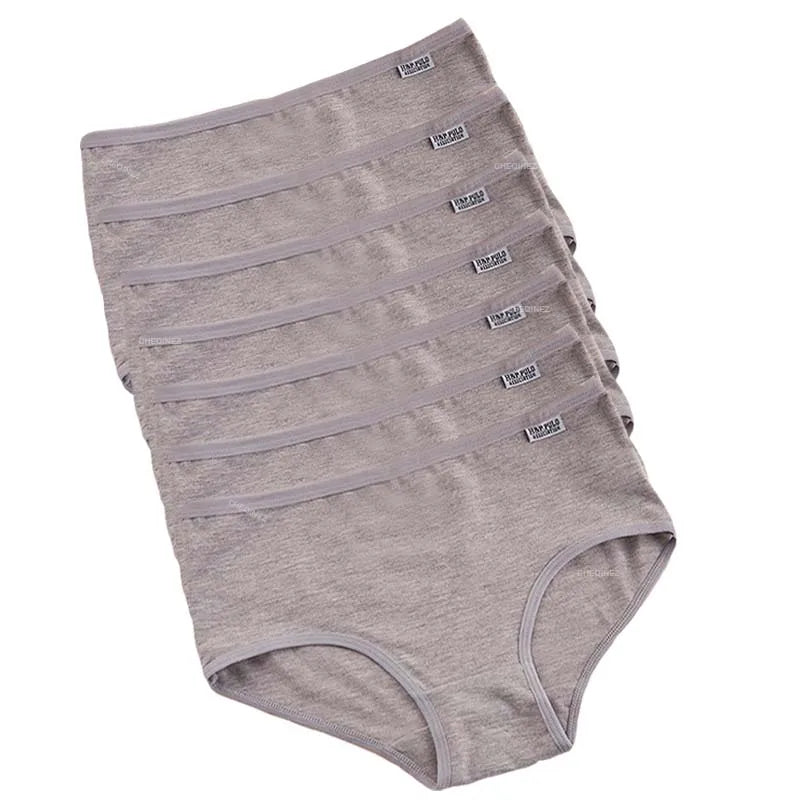 Plus Size Cotton Panties For Women Set Of 7 Comfortable Breathable Briefs M To 4XL