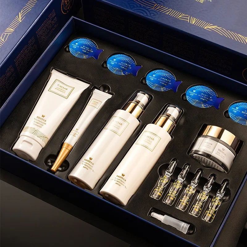 Caviar Pro-Xylane skincare 15-piece set  Reduces Fine Lines Repairs Skin Hydrates  Brightens Anti-Aging Firming Skincare