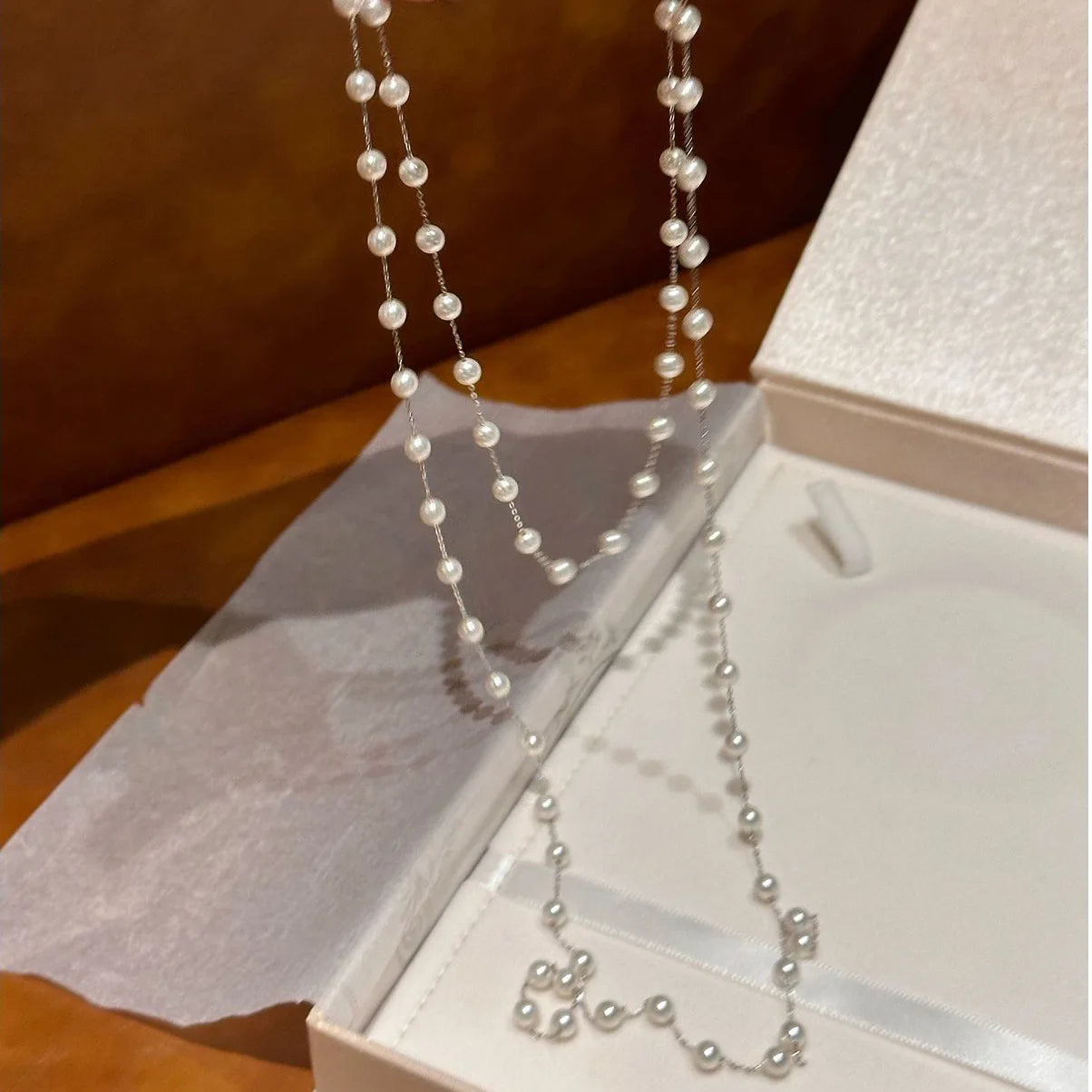 Multi-Layer Imitation Pearl Bead Necklace for Women