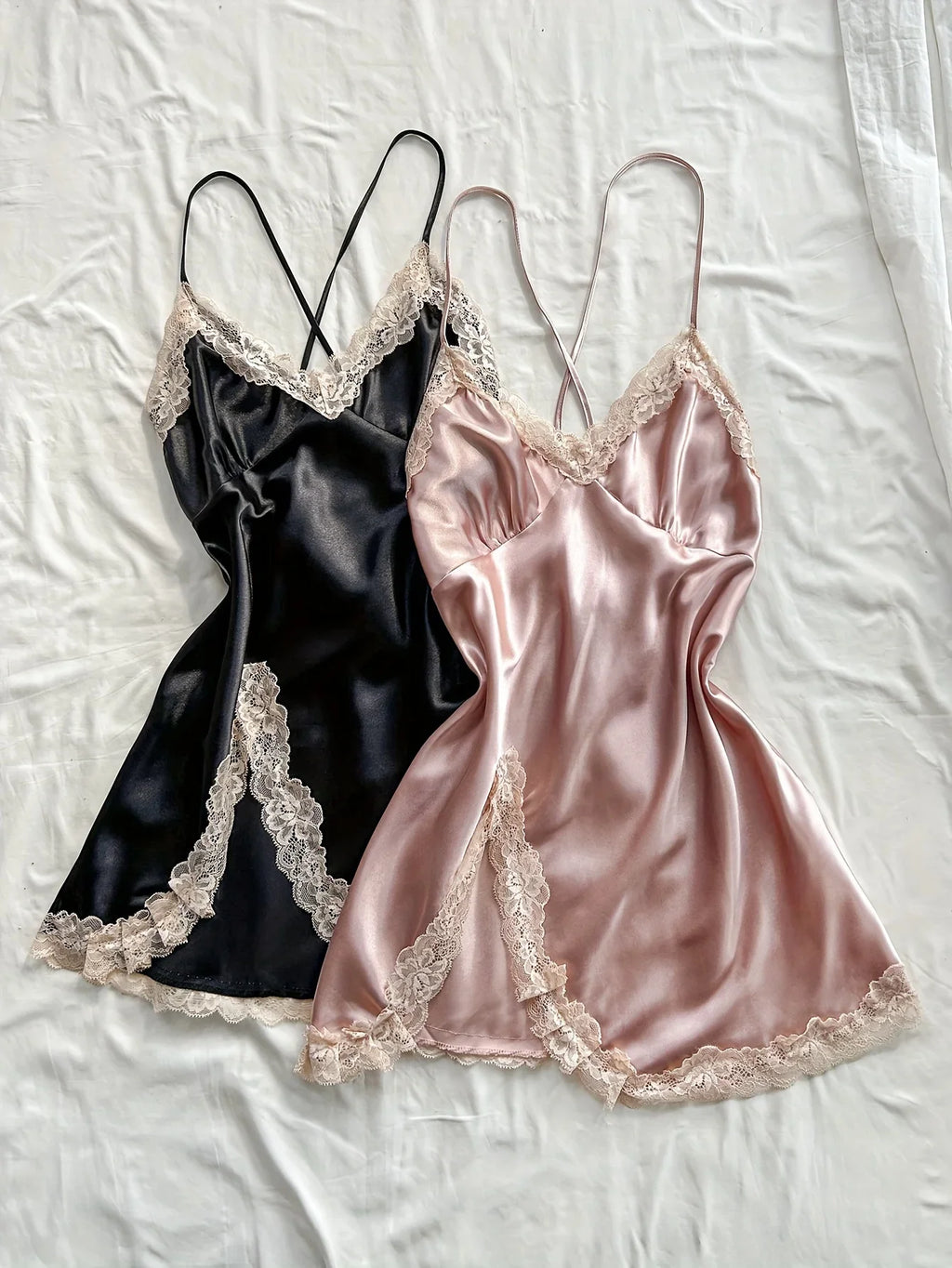 Two-piece lace patchwork women's Nightdress sexy and comfortable pajama set for women