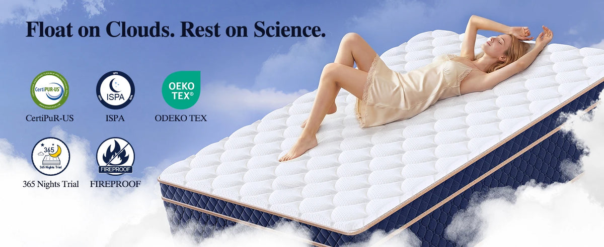 12"14"16" Full Queen King Size Hybrid Mattress in a Box with Gel Memory Foam Mattresses Medium Firm Motion Isolation