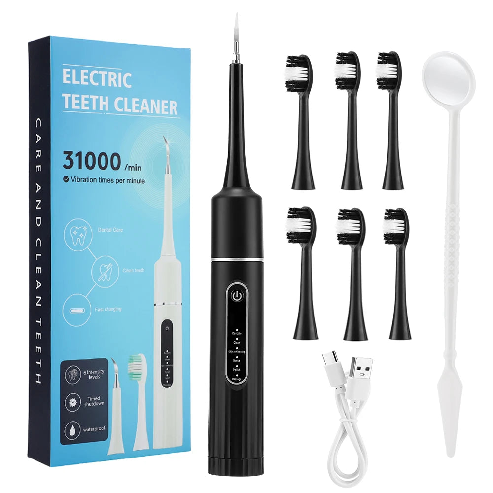 Cepillo de Dientes Eléctrico Kit Blanqueador Dental Sónico Limpiador de Dientes Removedor de Cálculo Tártaro Herramientas de Limpieza Manchas Cuidado Bucal
