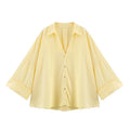Striped Loose Button-Up Blouse | Women's Casual Summer Shirt
