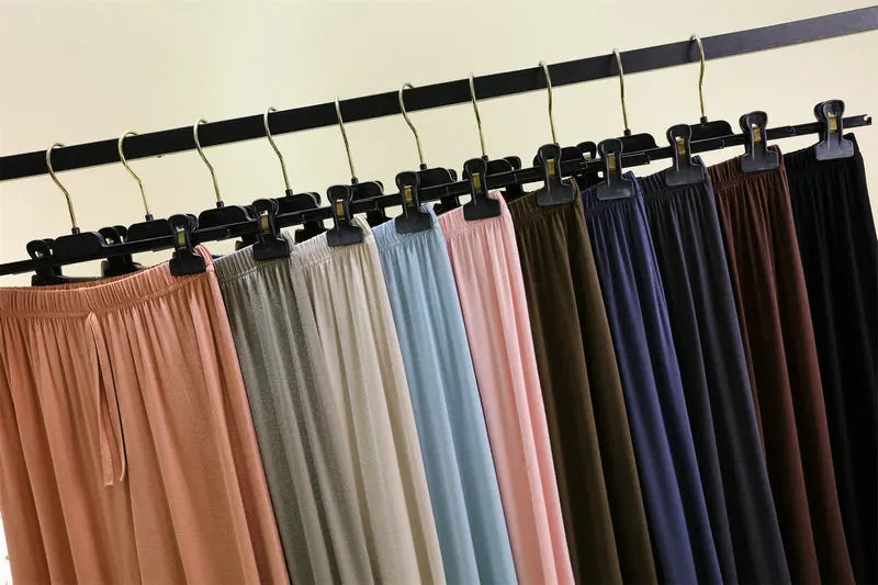 Women's Modal Wide Leg Lounge Shorts - High Waist Loose Fit Casual