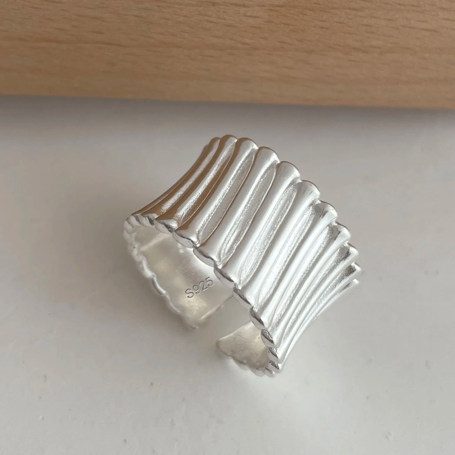 Anillo de plata de ley 925 para mujer, hipoalergénico, minimalista, hecho a mano, para parejas