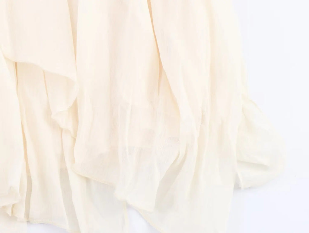 Irregular Ruffles Cake Skirt Pleated Cake Womens Skirt High Waist Faldas Mujer Japan Style Eleganr Skirts Spring Summer 2025