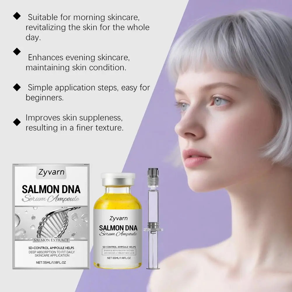 2/1pcs Salmon Dna Moisturizing Face Serum Ampoule Essence, Pdrn Daily Skincare Deep Moisturizing  Radiant Facial Skin Soothing