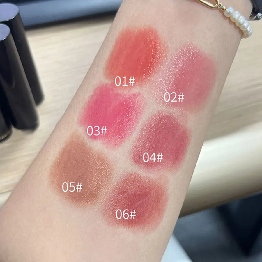 Lipstick Red Brown Lipstick Waterproof Moisturizing Mirror Lip Gloss Natural Long-Lasting Makeup Valentine's Day Gift