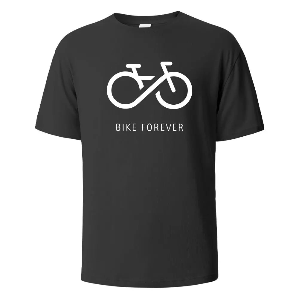 Bike Forever Men's Crewneck T-Shirt - 100% Cotton Casual Tee