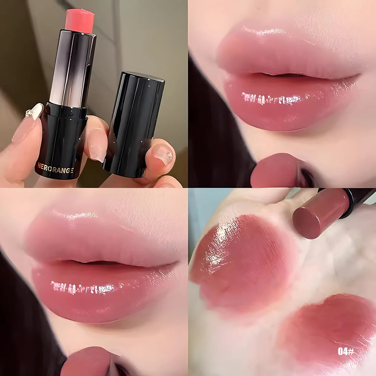 Lipstick Red Brown Lipstick Waterproof Moisturizing Mirror Lip Gloss Natural Long-Lasting Makeup Valentine's Day Gift