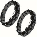 A Black Gallstone Magnetic Bracelet for Men and Women, the Same Magnetic Energy Bracelet with Double Row Bead Magnetic Bracelet