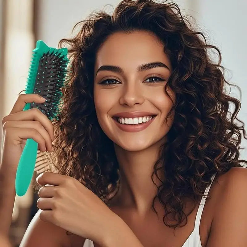 Soft Bristle Curly Hair Shaping Styling Brush For Men Women Portable Household Daily Hair Care Supply