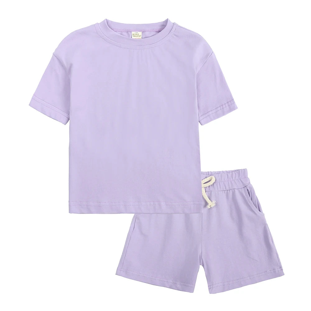 Kids Tales Unisex Children's 2-Piece Cotton Summer Outfit Set