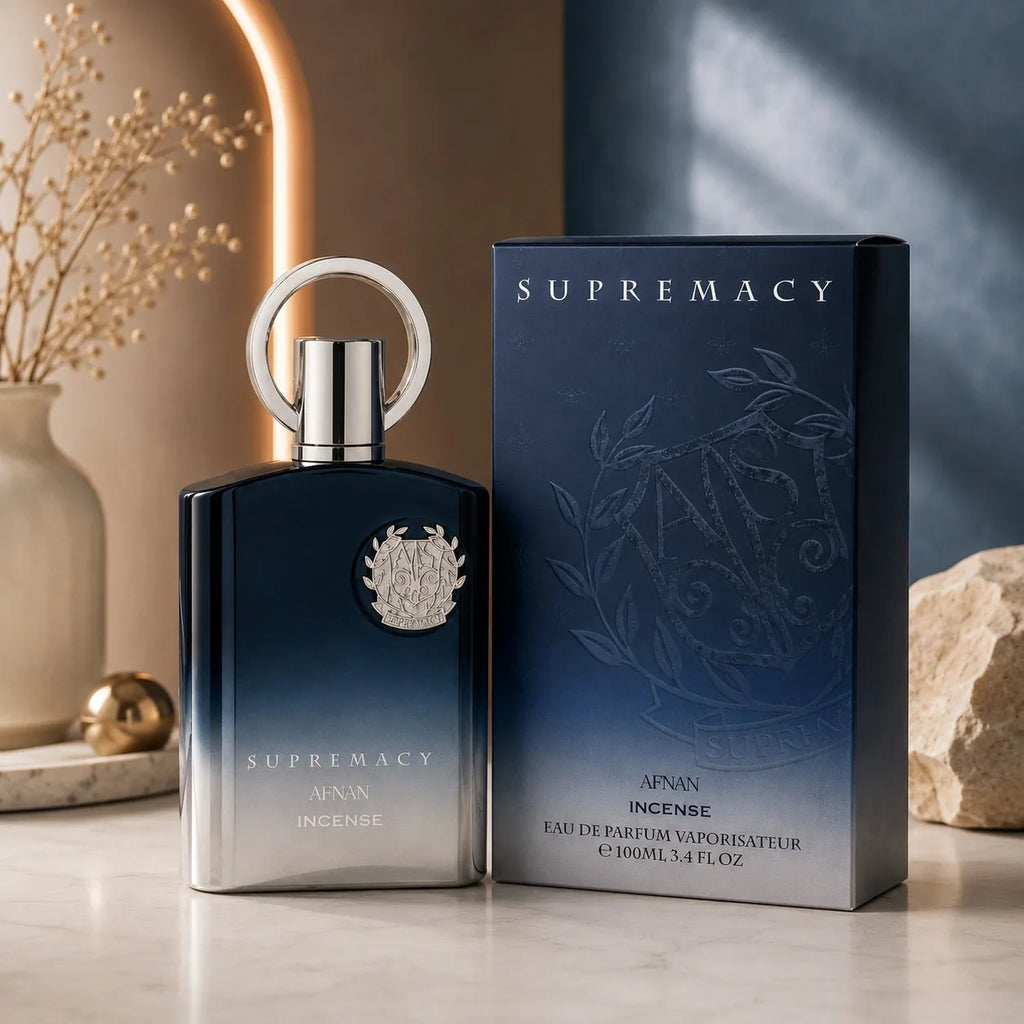Afnan Supremacy Incense - Oregano, Pepper, Labdanum, Leather, Unisex Eau De Parfum, 3.4 Oz - Ensures an All-Day Bold Scent for Confidence and Elegance