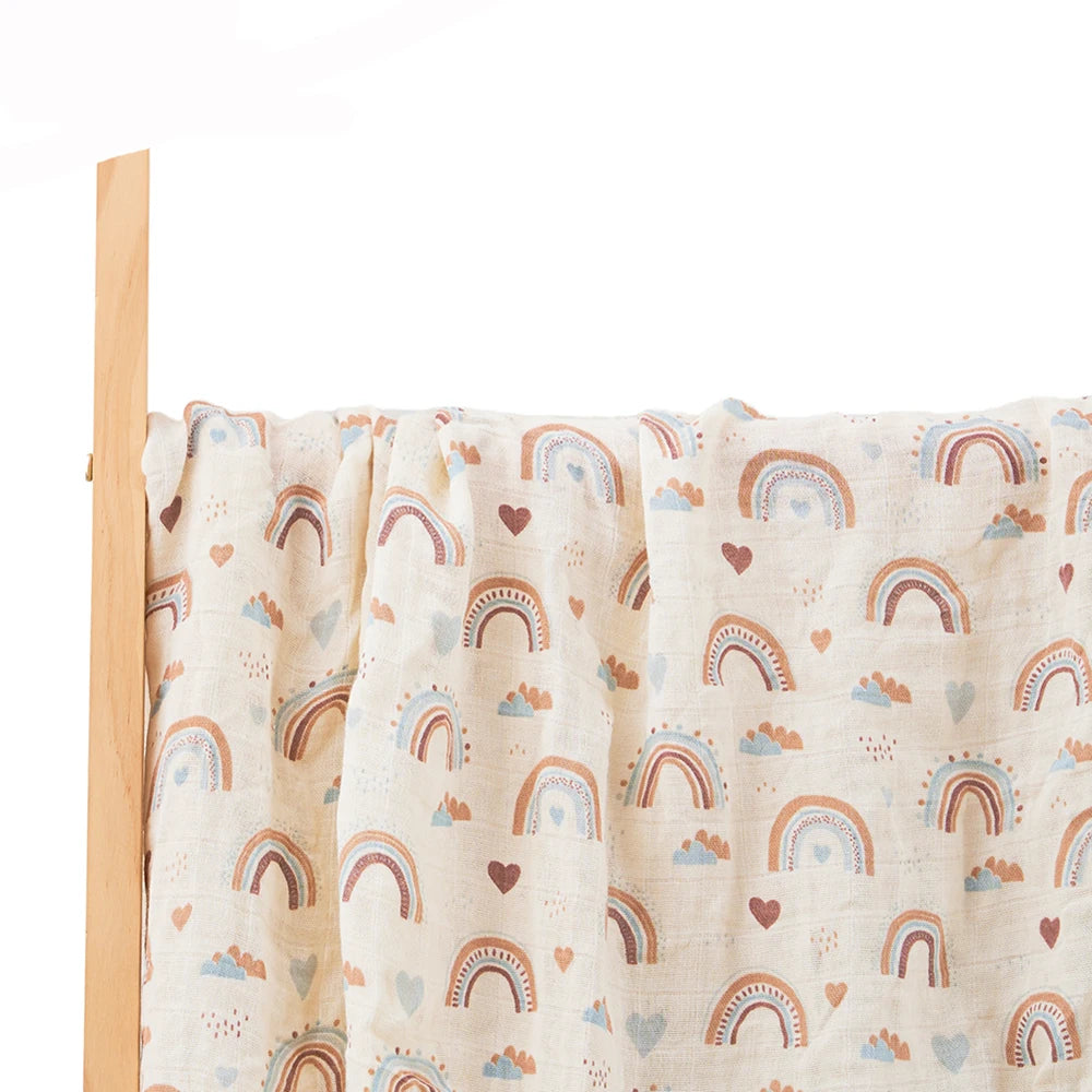Kangobaby #My Soft Life# New Design Bamboo Cotton Muslin Swaddle Baby Blanket Nursing Cover Super Comfortable Newborn Wrap
