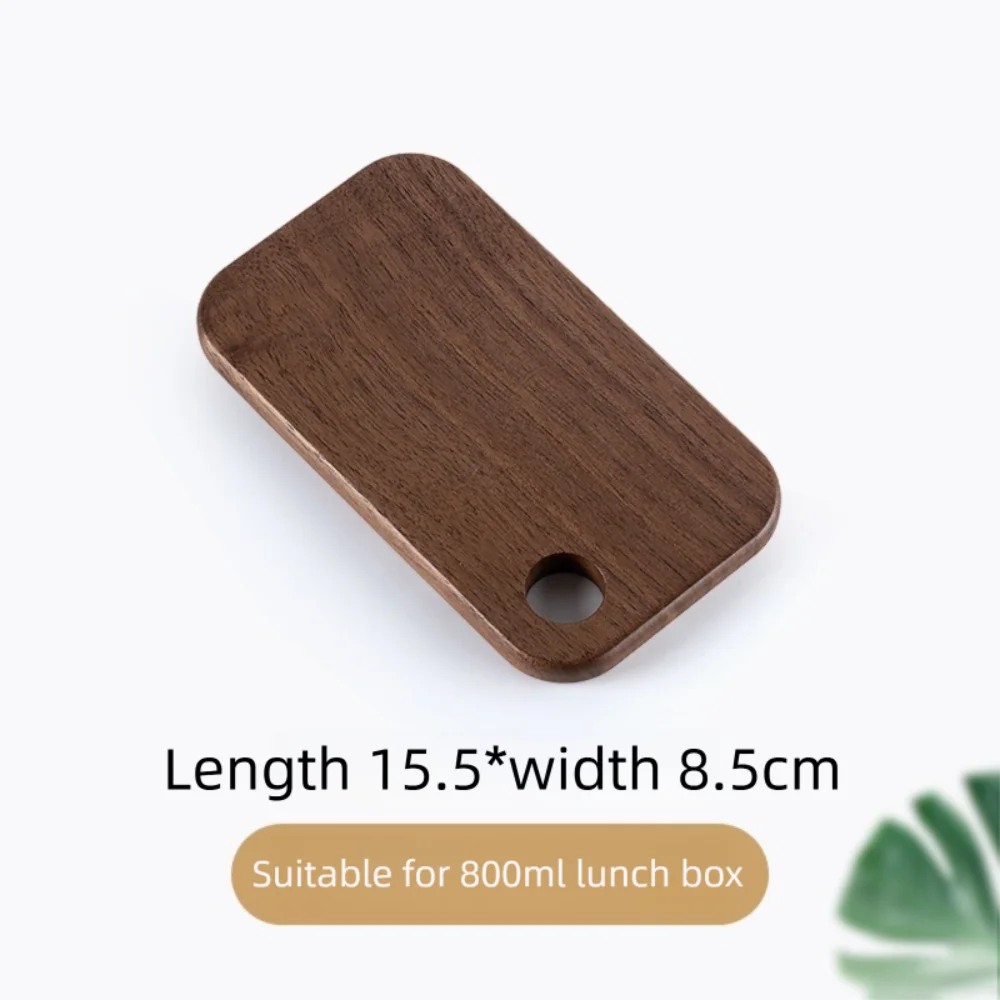 Wooden Outdoor Cutting Boards Double-sided Portable Fruit Cutting Board Walnut Camping Kitchenware For 800/1000ml Lunch Box