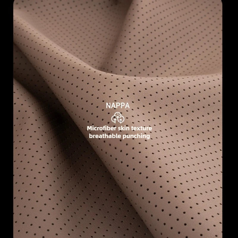 Car Seat Cushion New Waist Cushion for Most Cars Breathable and Ventilated Nappa Leather All Season Seat Cushion
