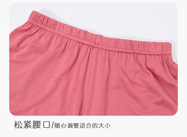 Teenage Boy Pajamas Summer Girl Short Sleeve Children's Clothing Sleepwear Silk Cotton Pyjamas Sets For Kids 4 8 9 12 13 14Years