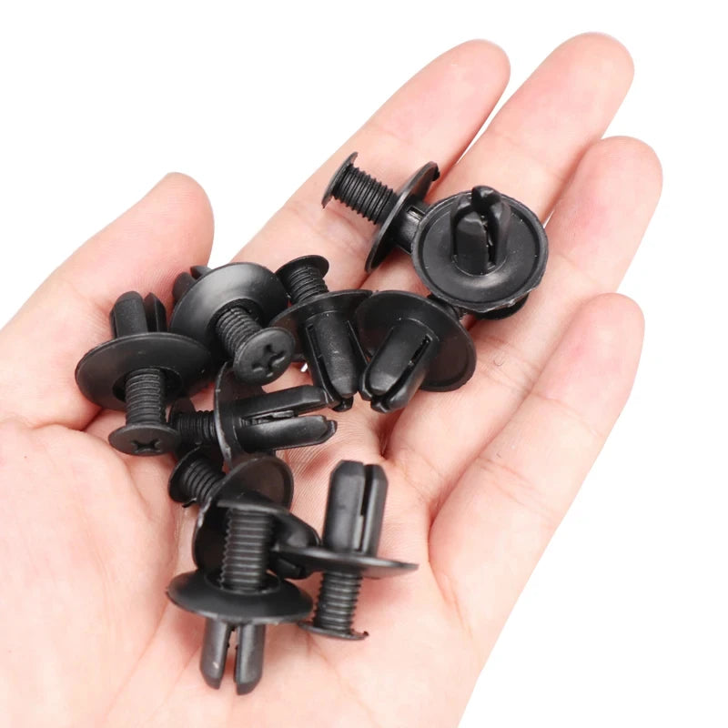 20-100pcs Plastic Rivets Fasteners Screw 8mm Car Bumper Fender Trim Panel Retainer Fasteners Clips Car Accessories
