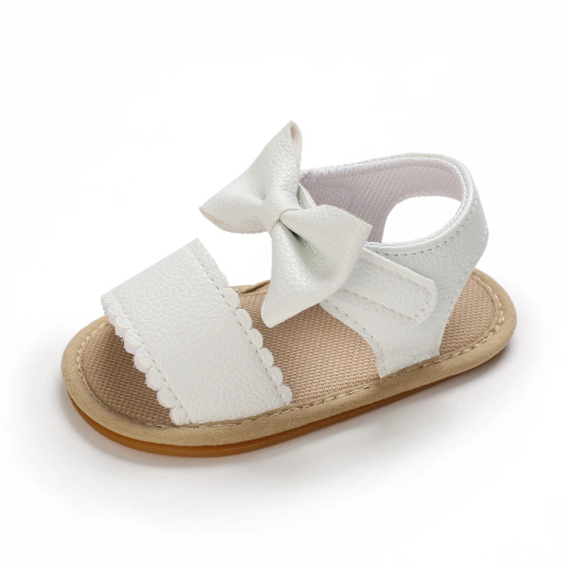 Baby Girl Summer Sandals 0-18 Months Cute Bow Rubber Sole First Walker Casual Comfortable Newborn Sneakers