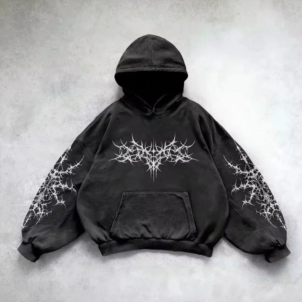 Y2K Retro Hoodie Men Printed Camouflage Pattern Pullover Sweatshirts High Street Hip Hop Streetwear Oversized Unisex Camo Hoodie