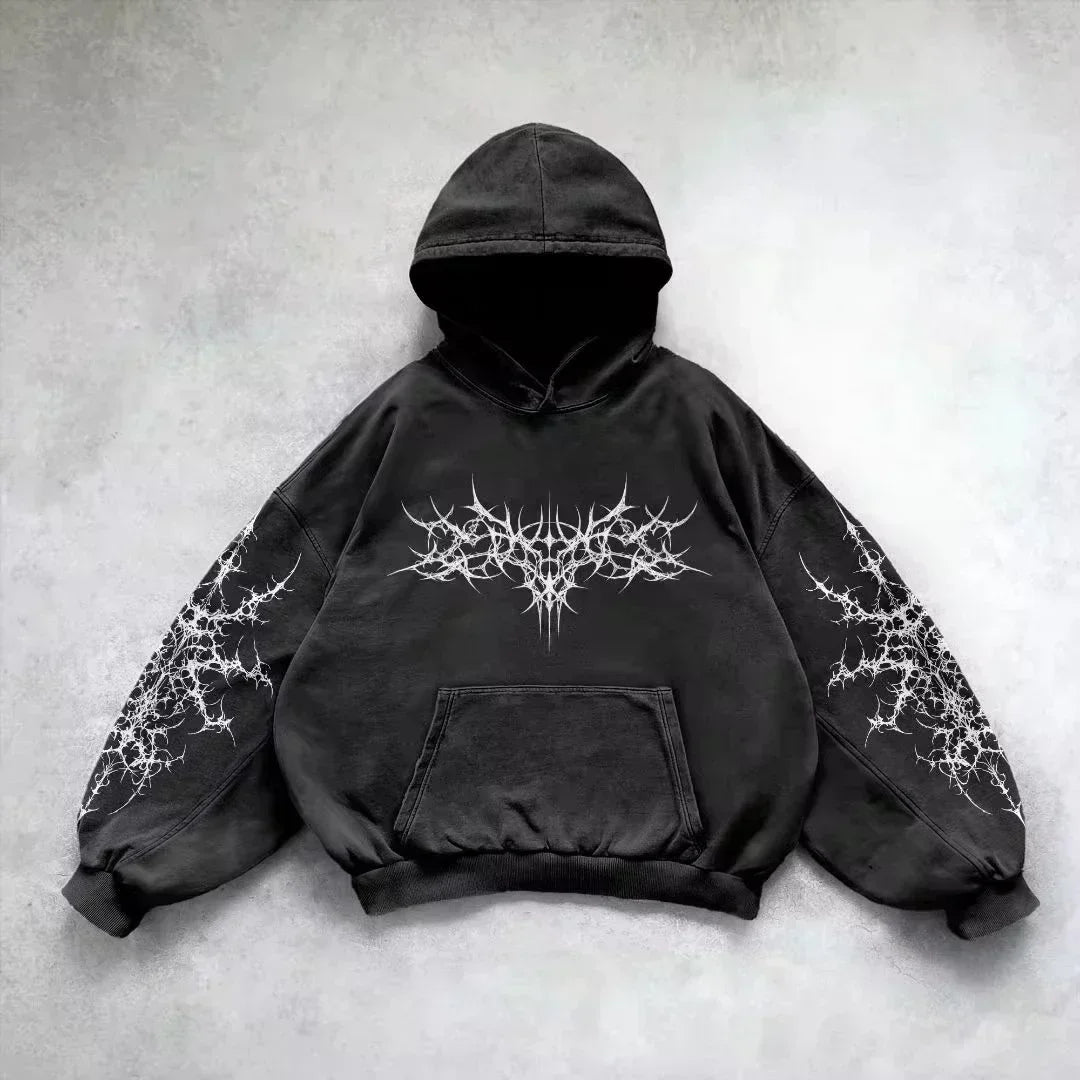 Y2K Retro Hoodie Men Printed Camouflage Pattern Pullover Sweatshirts High Street Hip Hop Streetwear Oversized Unisex Camo Hoodie