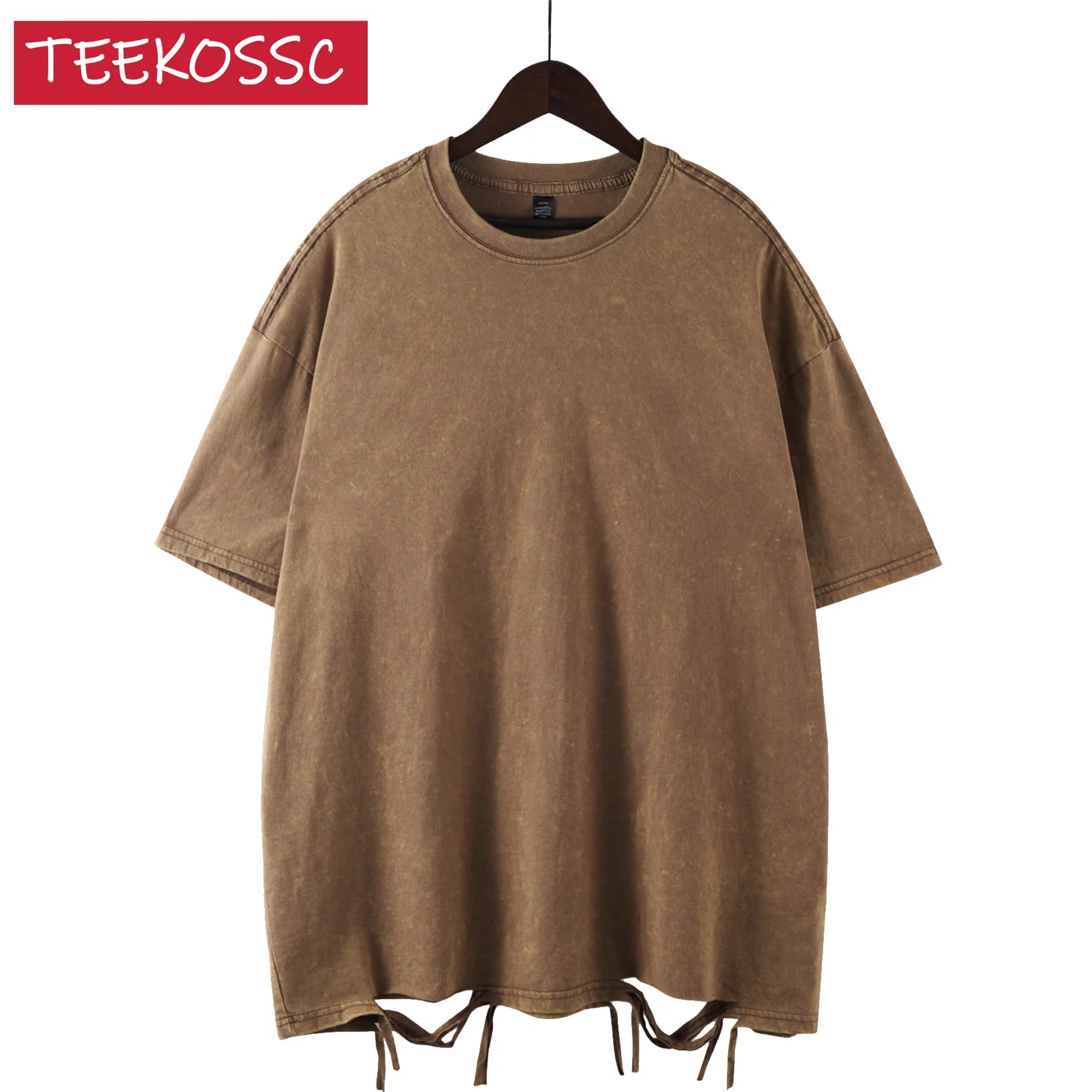 Unisex American Style Retro Heavyweight T Shirt, Oversized Washed Streetwear For Men And Women