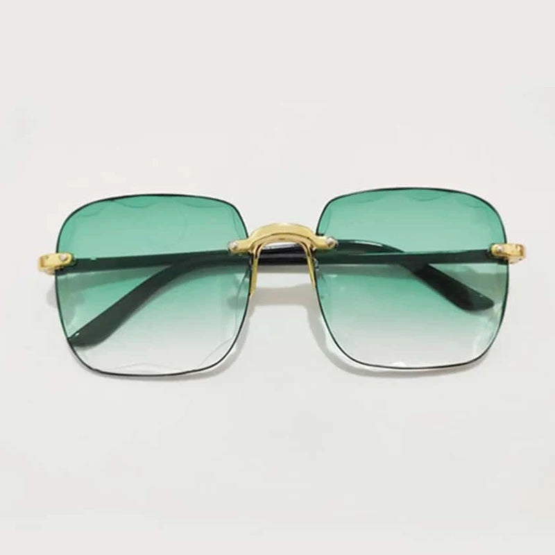 ANLUAN Women's Rimless Square Sunglasses - Gradient UV400