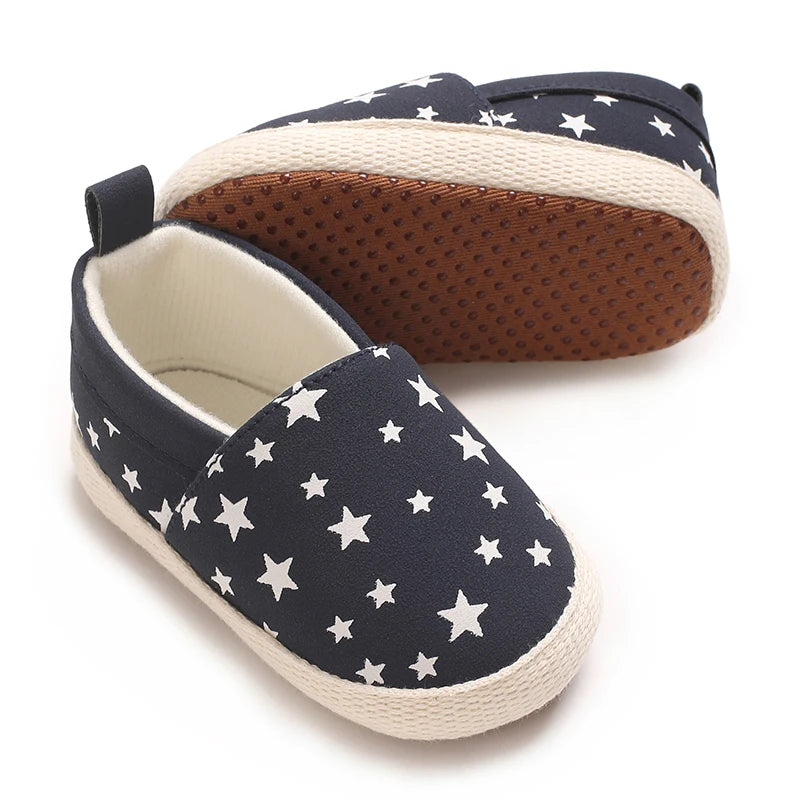 Little Star Baptismal Baby Casual Flat Shoes Spring Autumn Soft Walking Shoes For Infant Toddler 0-18 Months