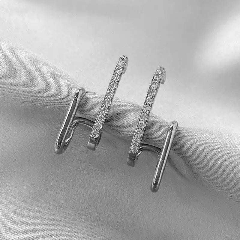 Korean Fashion Zircon Drop Earrings For Women'S Jewelry 2026 Trending New Luxury Women'S'S Geometric Hoop Earrings Pendientes Gifts