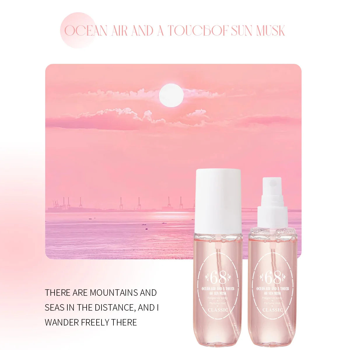 Perfume Mist Body Spray 5 Scents Vanilla Orchid Ocean Air Jasmine Blooms Creamy Coconut Milk Macadamia Long Lasting 90ml Each for Women Gift