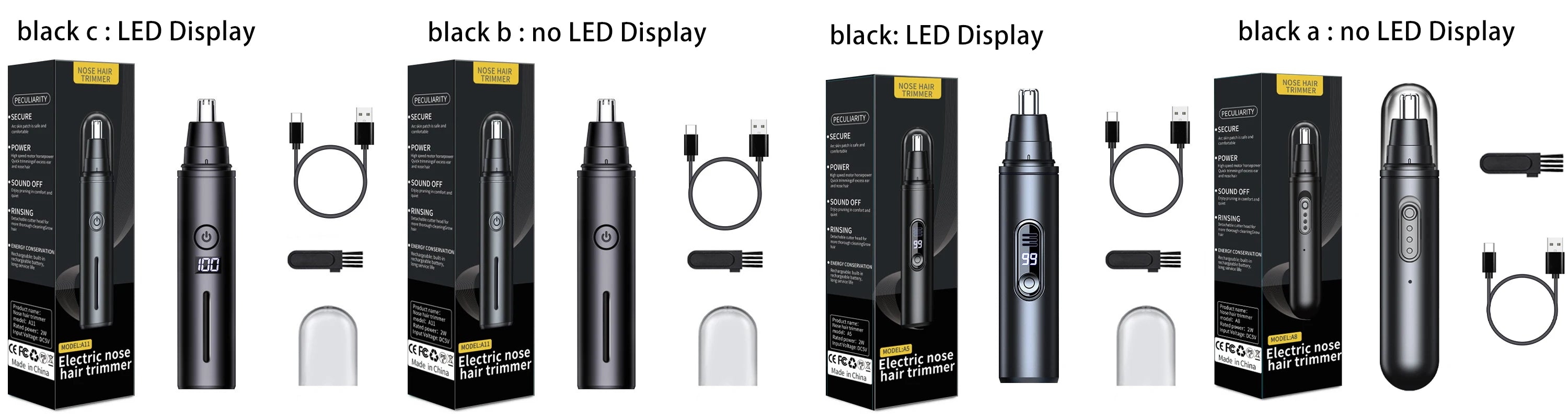 Mini Pocket Nose Hair Trimmer Painless Clipper Nose Ears Hair Eyebrow Waterproof Portable Trimmer For Men Women