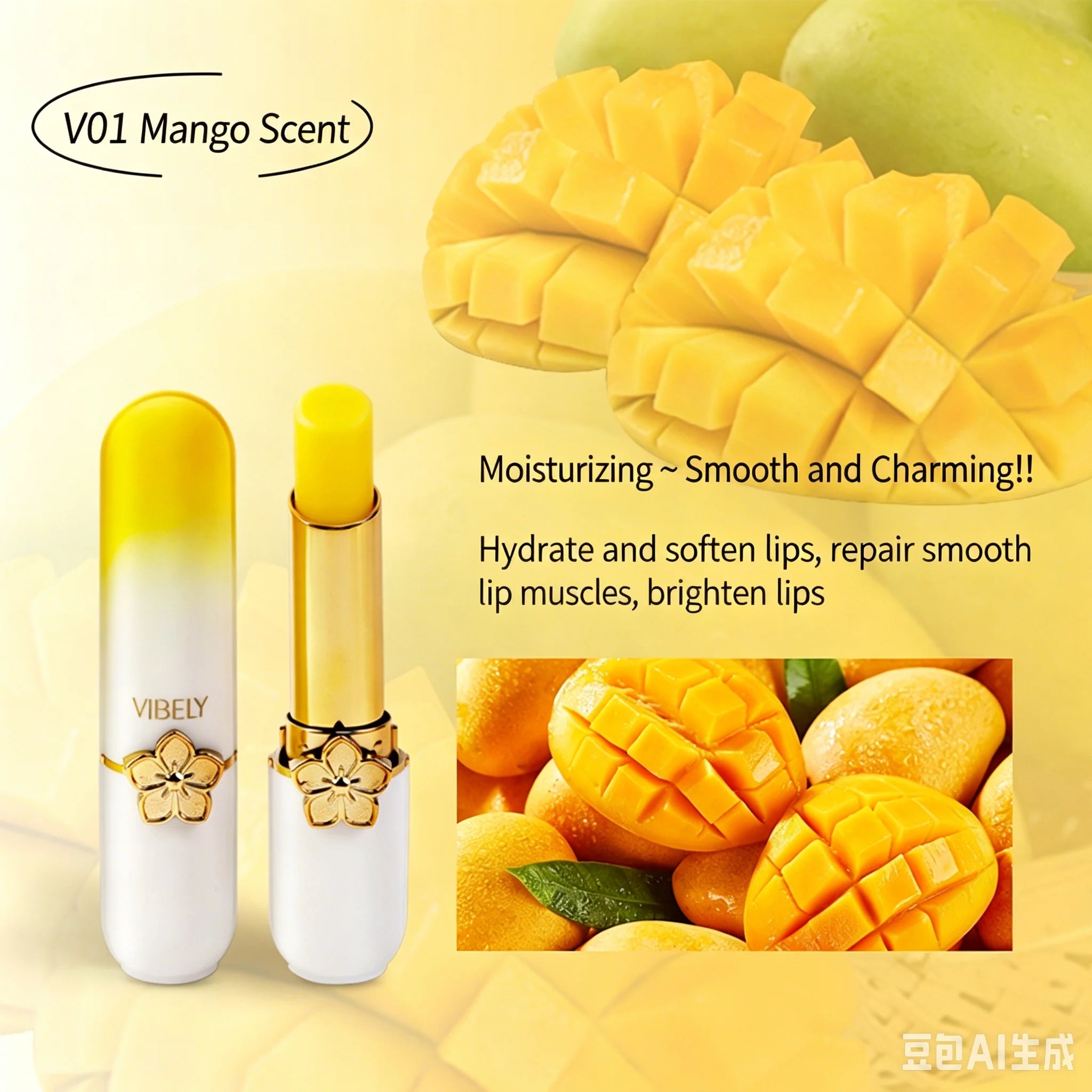 VIBELY Color Changing Lip Balm Moisturizing pH Lipstick Fruit Flavor Reduce Lip Lines Anti Cracking Hydrating Lip Care
