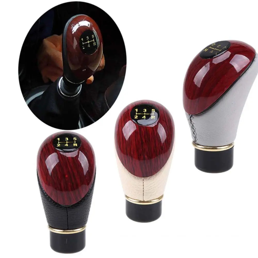 Durable Gear Stick Manual 5 Speed Wooden Gear Stick Knob Lever Gear Knob Manual Gear Lever Car Shift Knob Car Accessories