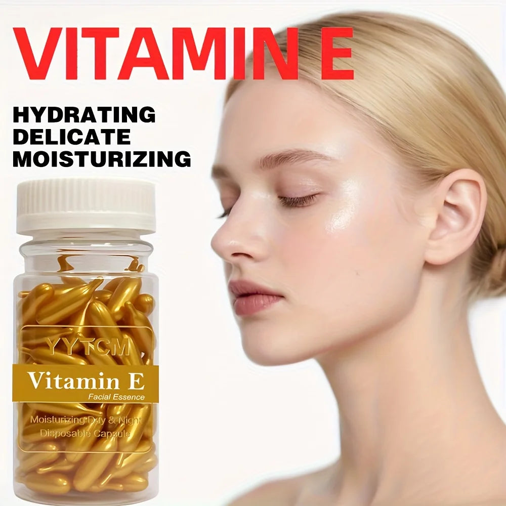 Yytcm Vitamin E Face Serum Capsules, Hydrating Moisturizing - 90 Count