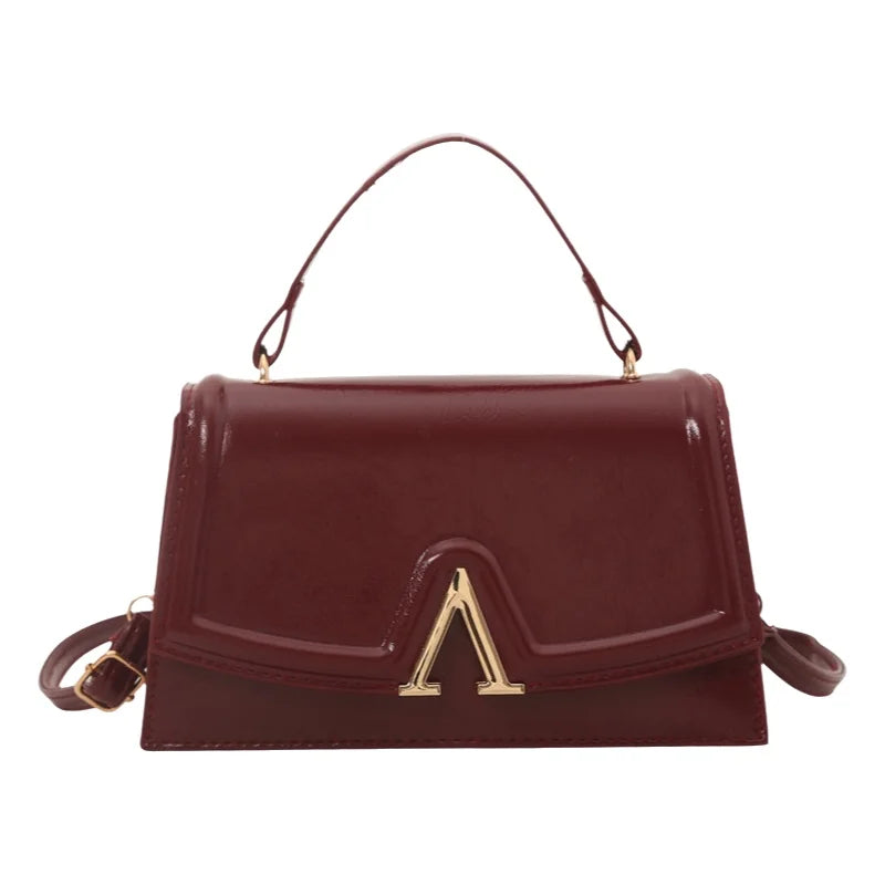 Candy Colored Minimalist Crossbody Shoulder Bag - PU Leather