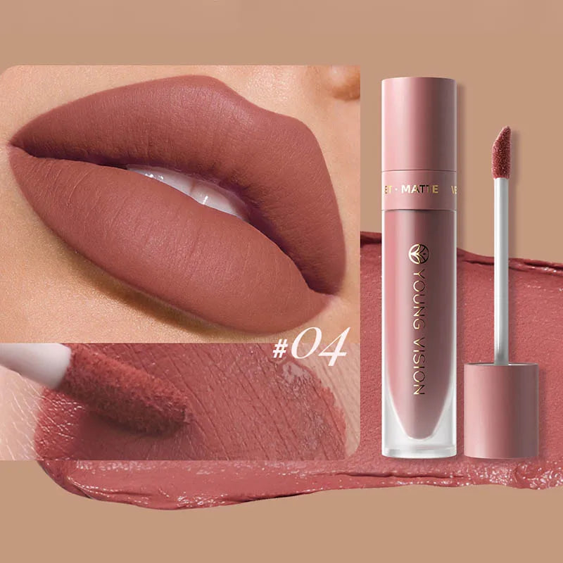 Dunuf 8 Color Matte Velvet Lip Gloss Waterproof Plumping Lipstick For Bold Women