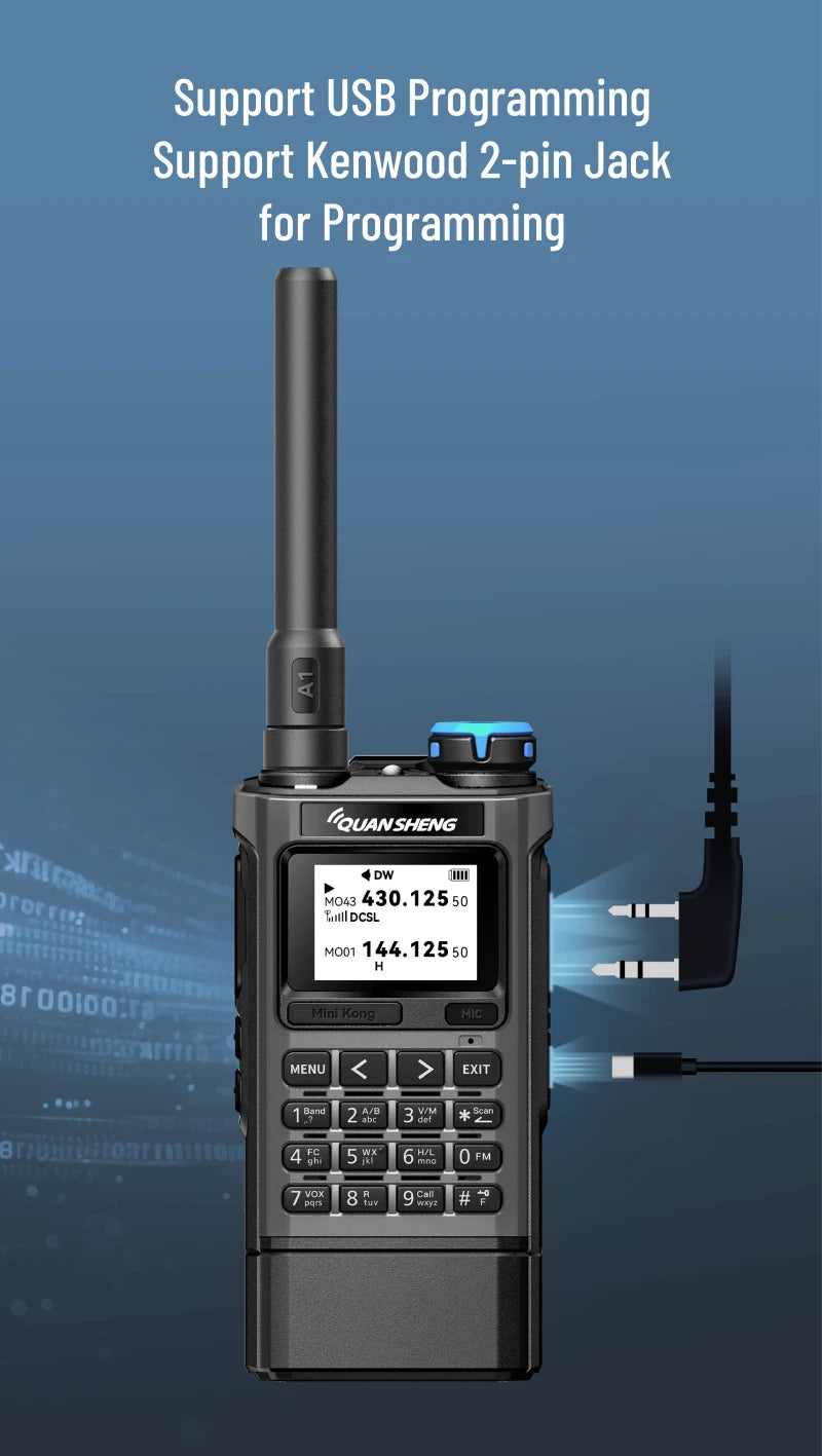 Quansheng UV K1 Mini Walkie Talkie Wireless Set Hunting Camping Long Range Ham Communication Radio K6 Walkier Talkie Transceiver
