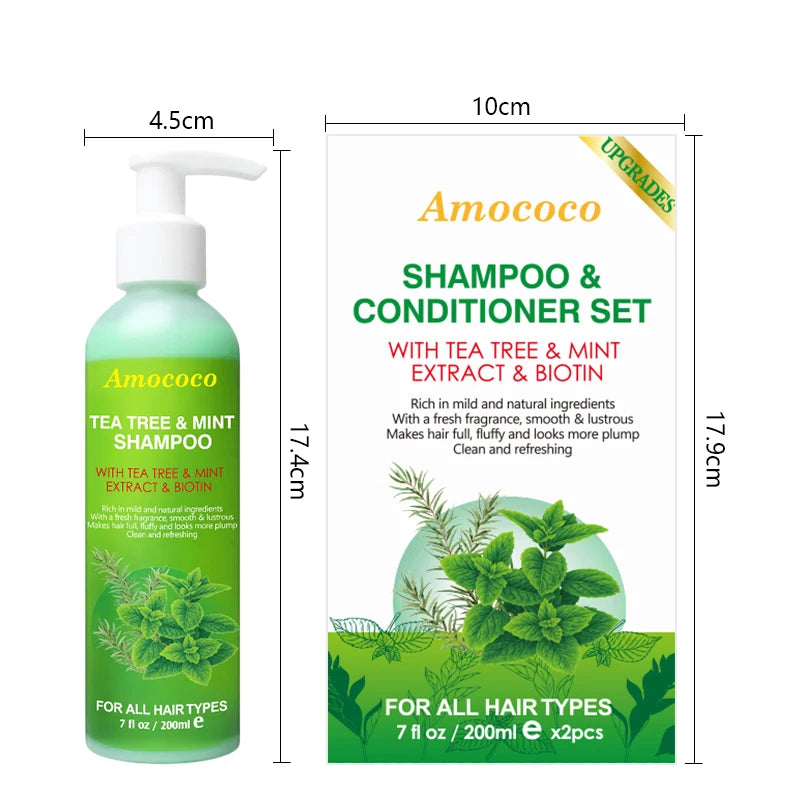 Amococo Tea Tree Shampoo and Conditioner Set - 2 x 200ml