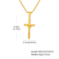 Stainless Steel Cross Necklace For Men, Christian Jesus Pendant Necklace, Catholicism Religious Faith Jewelry Easter Gifts