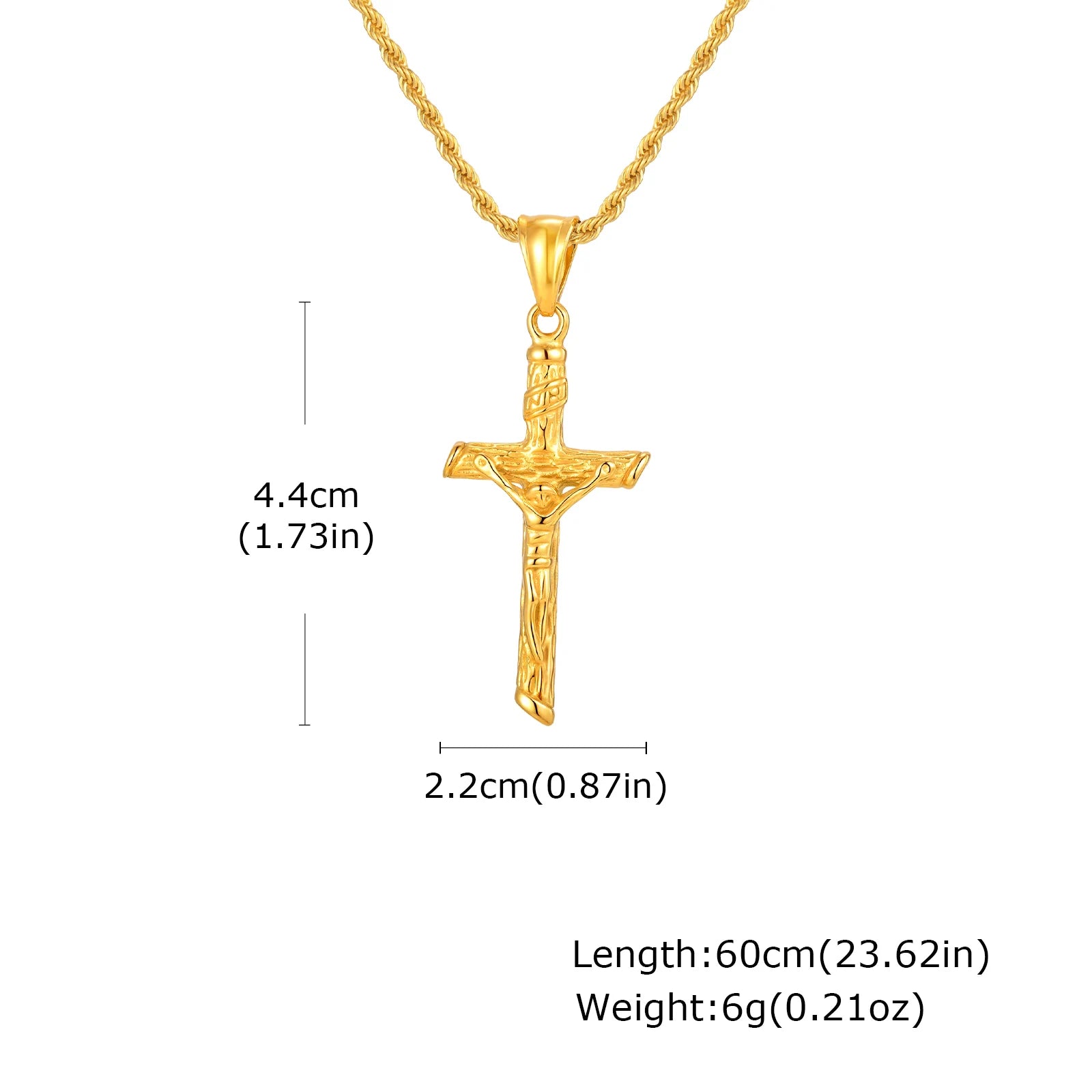 Stainless Steel Cross Necklace For Men, Christian Jesus Pendant Necklace, Catholicism Religious Faith Jewelry Easter Gifts