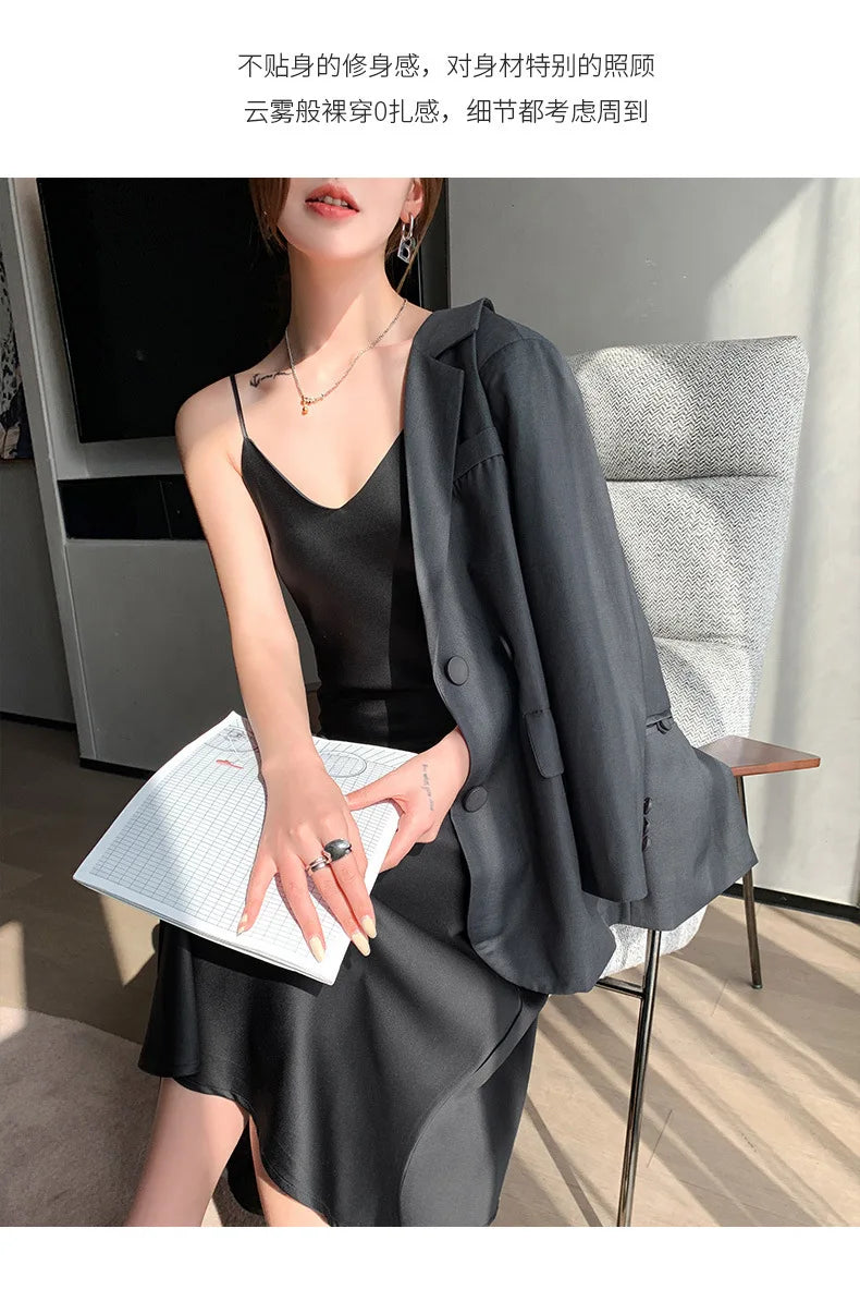 Sexy Solid Color Camisole Nightgown for Women Midi Length Sleeveless Slip Dress Inner Layer Base Dress Home Sleepwear Nightwear