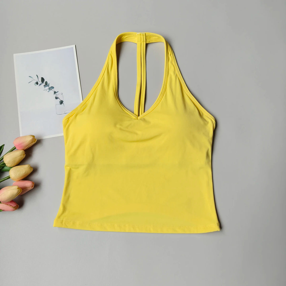 SKINOFSKIN Women's V-Neck Push-Up Sports Bra - Running Yoga Top