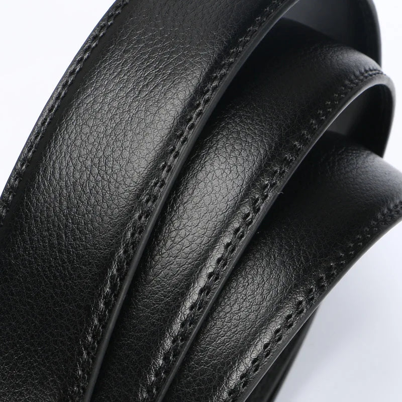 Men's automatic buckle belts No Buckle Belt Brand Belt Men High Quality Male Genuine Strap Jeans Belt 3.5cm belts