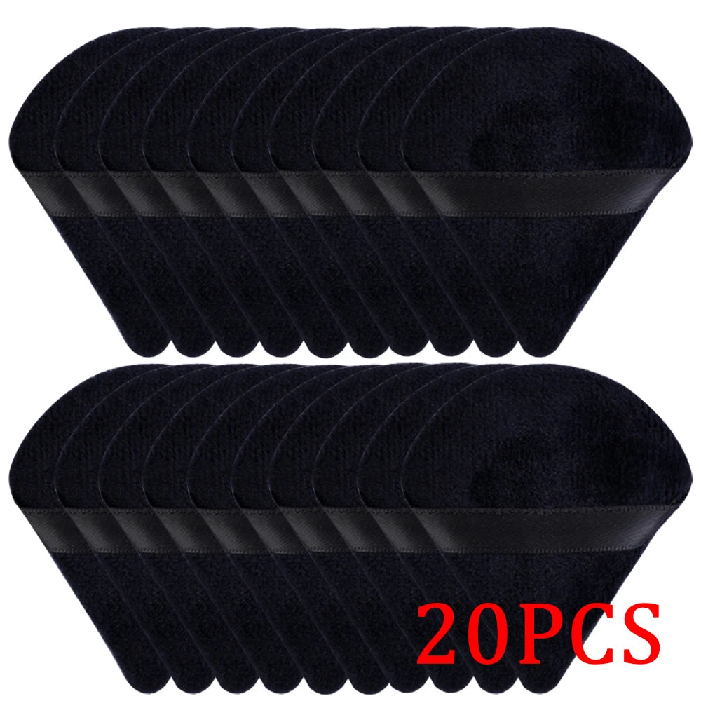 Triangle Velvet Powder Puff Set For Wet And Dry Makeup Puffs Twenty And Thirty Pieces Pro Beauty Tool