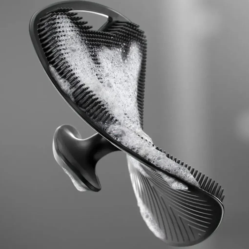 Soft Silicone Body Cleansing & Exfoliating Bath Brush – Easy-Grip Massage Scrubber