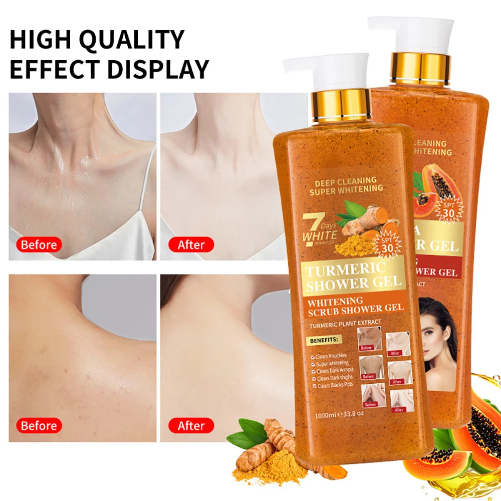 Turmeric Facial Serum Skincare Moisturizing Facial Exfoliating Body Lotion Hydrating Brightening Skin Softening Body Care Scrub