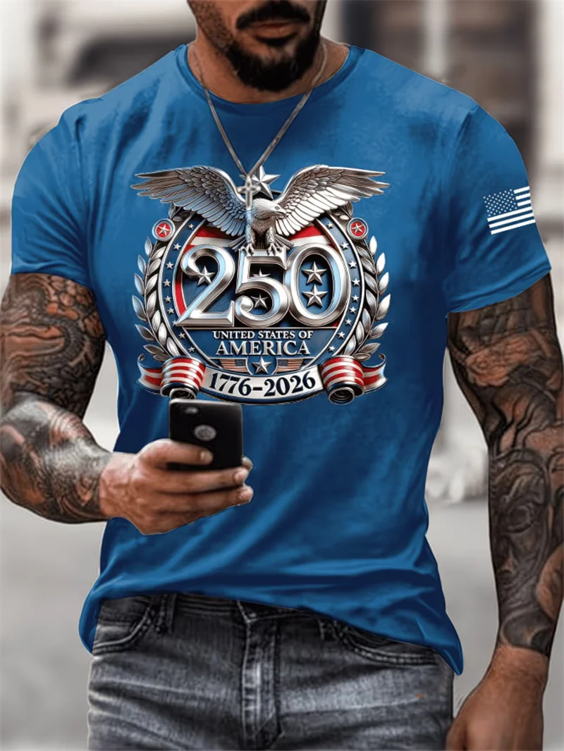 Patriotic American Flag Print T-Shirt - Unisex God Bless The USA