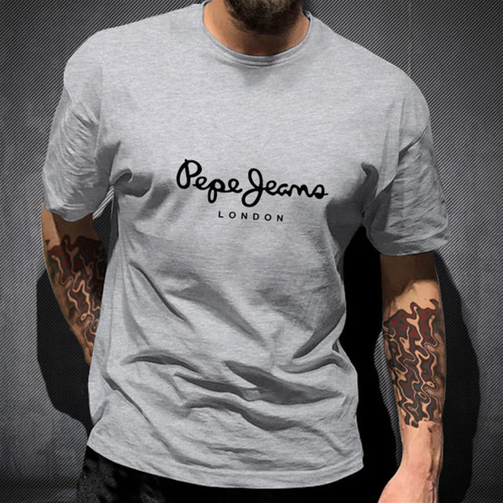 Pepe Jeans London Logo Men's T-Shirt - 100% Cotton Short Sleeve