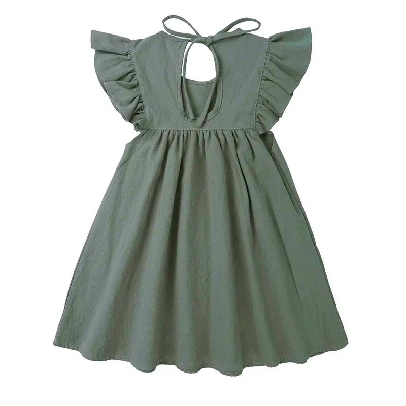 Girls Ruffle Princess Sundress  | Cotton  Party Dress